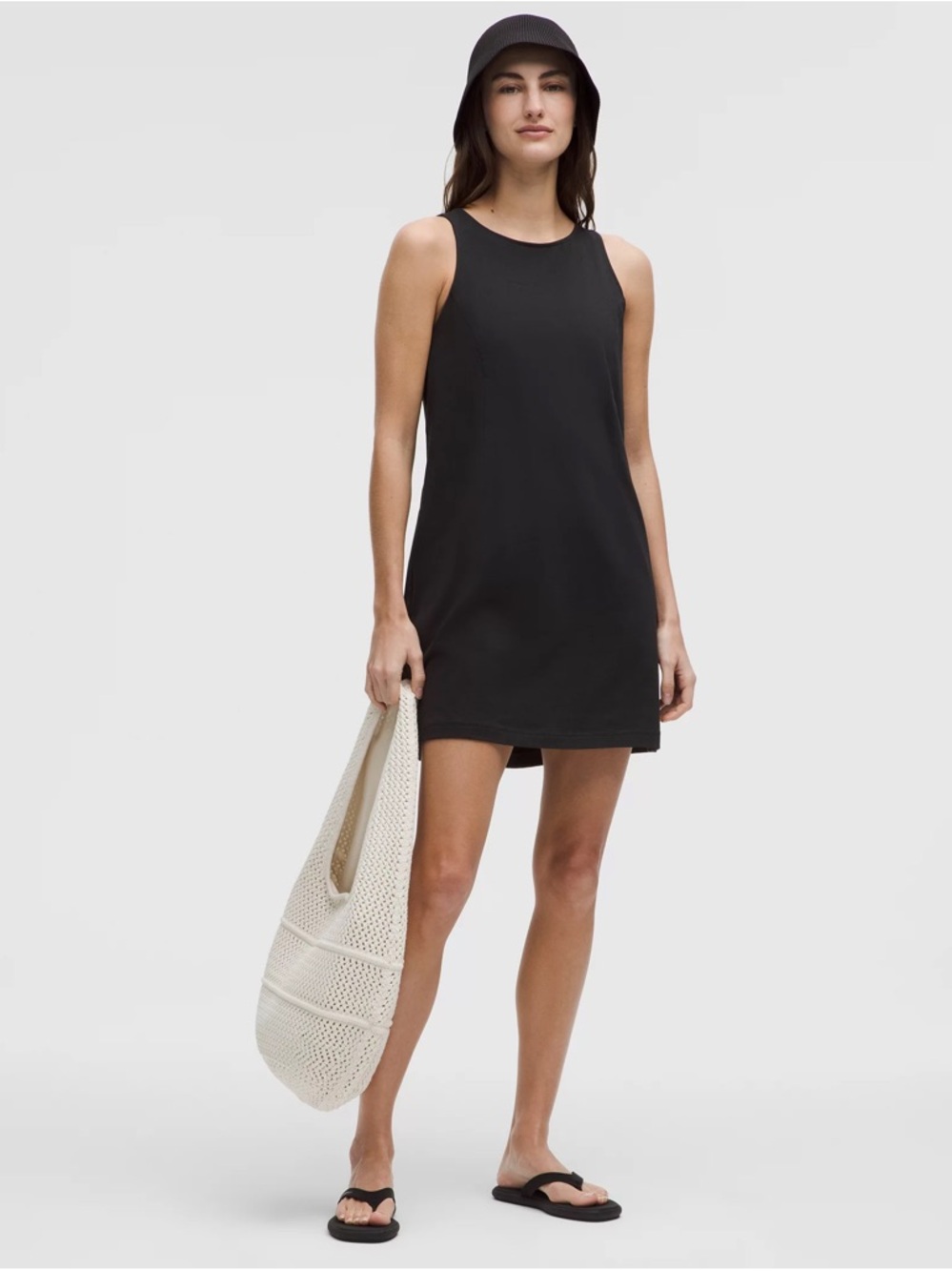 Lululemon Lululemon Organic Cotton Cinched-Waist Dress, Black, Medium